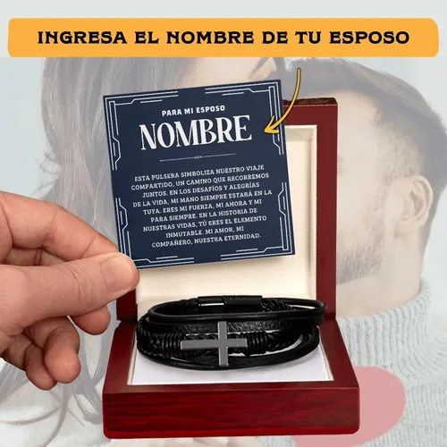 Miniatura 3 de Pulseras para mi esposo, regalo para hombre 14 de febrero, regalos de aniversario para mi esposo, un regalo único para el amor de mi vida, el amor