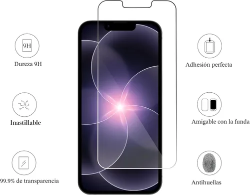 Miniatura 2 de Ailun Protector de pantalla para iPhone 16e / iPhone 14 / iPhone 13 / iPhone 13 Pro [6.1 pulgadas] pantalla de vidrio templado, paquete de 3
