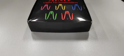 Miniatura 13 de Ainiv Corbatas iluminadas, corbatines y tirantes LED, suministros de fiesta que brillan en la oscuridad, ajustables para mujeres y hombres