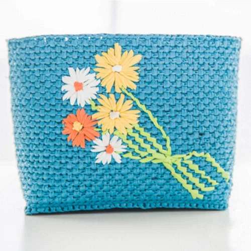 Miniatura 4 de 250 Metros/273 Yardas Raffia Ribbon Hilo de Raffia Hilo de ganchillo Azul Bolsa de ganchillo Hilo de paja Hilo de paja Hilo de rafia natural