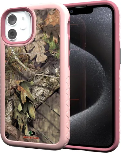 Miniatura 12 de cellhelmet Mossy Oak Agua Yellowfin Funda de doble capa en gris diseñada para iPhone 13 Mini a prueba de golpes y caídas, duradera, como se ve