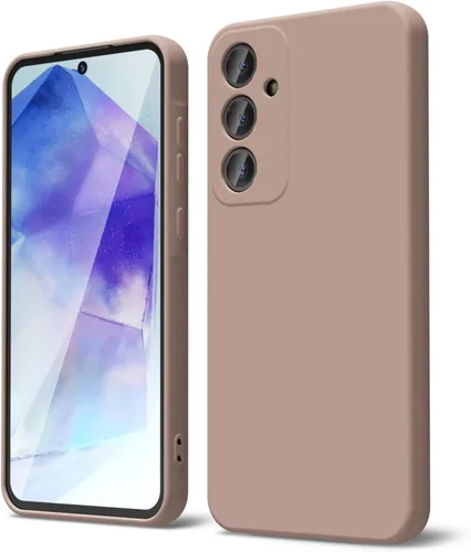 Miniatura 194 de oakxco Funda para teléfono Samsung Galaxy A12 con agarre de silicona líquida, linda delgada fina suave cubierta de gel de goma TPU lisa para mujeres
