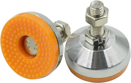 Miniatura 18 de Pies niveladores M8x50mm, capacidad de 2200 libras, deslizadores giratorios ajustables y resistentes, base antideslizante de 1.53 pulgadas