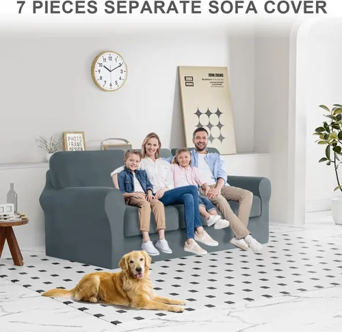 Miniatura 221 de Funda para Sofá de Terciopelo, Fundas Elásticas para Sofá para Funda Principal Separada/Respaldos y Cojines de Asiento, Funda para Sofá, para Fundas