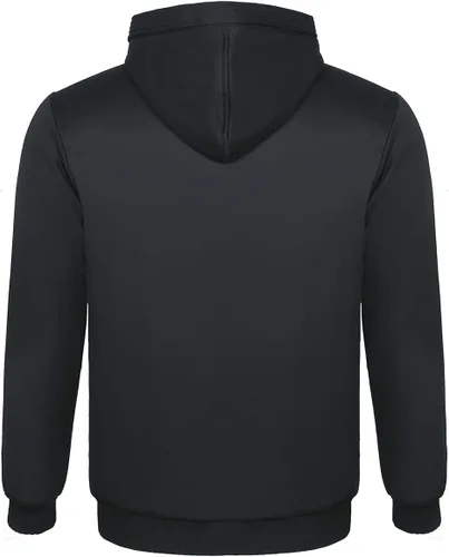 Miniatura 3 de JiangWu Sudaderas con capucha para hombre, forro polar, forro polar, con cremallera, chaquetas