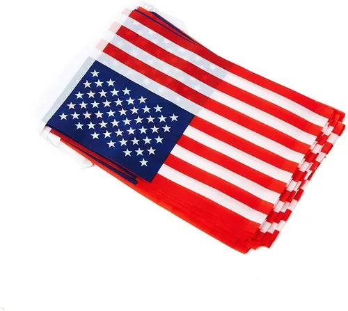 Miniatura 6 de Bandera de Estados Unidos, pequeña bandera americana, mini banderas de Estados Unidos, utilizada para fiestas, escuela, eventos deportivos, USA