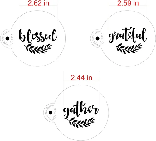 Miniatura 7 de Plantilla de galletas Grateful, Blessed And Gather C993 de Designer Stencils