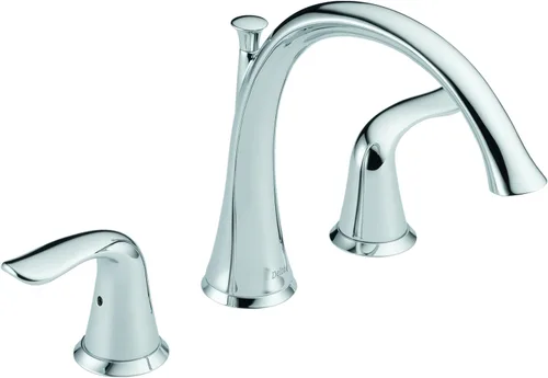 Miniatura 9 de Grifo Delta Faucet Lahara de 2 Manijas Widespread para Bañera Romana - Níquel Cepillado - Acero Inoxidable T2738-SS