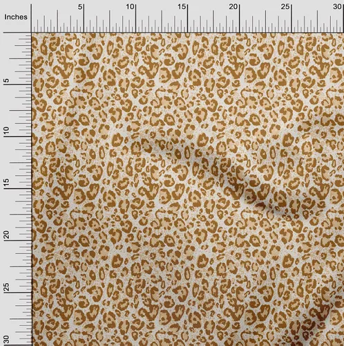 Miniatura 2 de oneOone Tela de algodón flexible marrón piel animal material de costura tela impresión por yarda 40 pulgadas ancho-42C