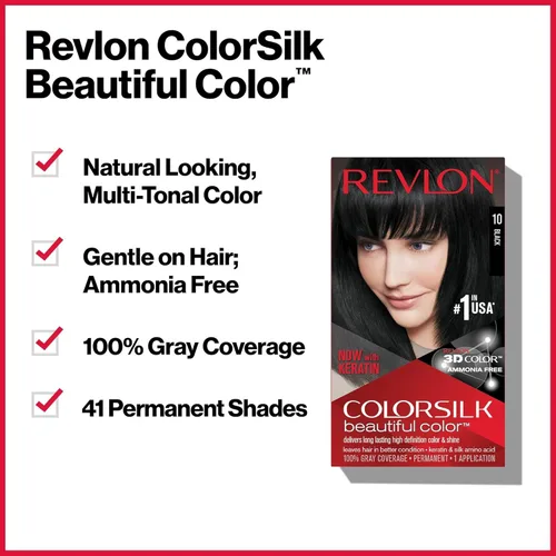 Miniatura 6 de Revlon Colorsilk - Tinte para el cabello, rubio ceniza oscuro, paquete de 3 unidades 60 rubio ceniza oscuro