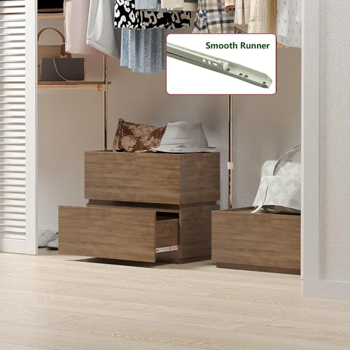 Miniatura 5 de woodtalks Cómoda apilable de 1 cajón, cómoda multiusos para dormitorio, armario de almacenamiento para entrada, mesita de noche, sofá junto a