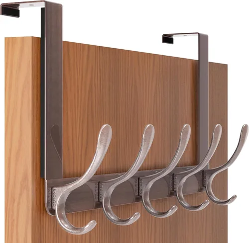 Miniatura 14 de SKOLOO Gancho para colgar sobre la puerta, ganchos para colgar ropa, toallas, abrigos, sombreros, gancho para toallas sobre la puerta, color blanco