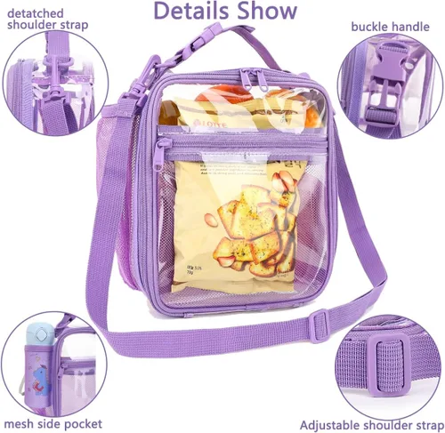 Miniatura 4 de FlowFly Lonchera para niños, bolsa suave aislada, mini hielera para el regreso a clases, kit de bolsa térmica para comidas para niñas, niños