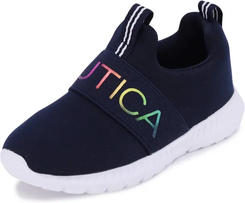 Nautica Tenis deportivos de moda para niños, sin cordones, para correr, niño y niña (bebéniño pequeño)