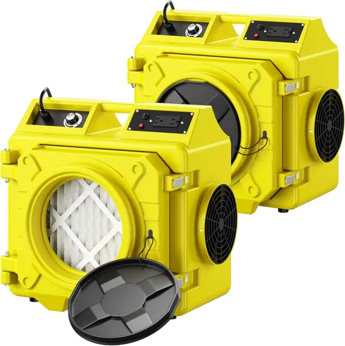 Miniatura 9 de Depurador de aire con filtración de 3 etapas, máquina de aire HEPA de 550 CFM apilable negativo, limpiador de aire con MERV10, carbono, H13 HEPA