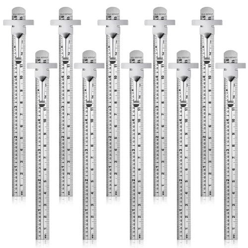 Miniatura 10 de 2 piezas de regla de bolsillo de 6 pulgadas 15 cm, regla de precisión flexible de acero inoxidable con clips desmontables, regla de bolsillo