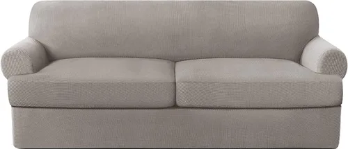 Miniatura 18 de Fundas elásticas para sofá de gama alta con fundas de cojín de asiento en T separadas, fundas de sofá jacquard de elastano, protector de muebles