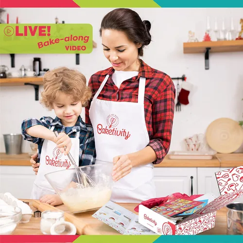Miniatura 3 de Baketivity Kids - Juego de hornear para niños, kit de suministros para fiestas de comida para adolescentes, lecciones de cocina esenciales