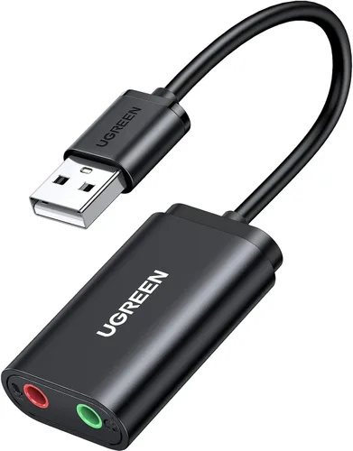 Miniatura 9 de UGREEN Adaptador de audio USB, con tarjeta de sonido estéreo externa, con auriculares de 3,5 mm y micrófono, con conector, para Windows, Mac, Linux