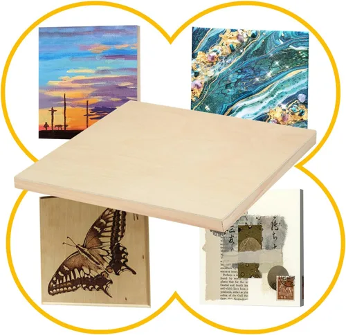 Miniatura 3 de Falling in Art Paquete de 2 paneles de lienzo de madera sin terminar, kit de paneles de madera de abedul de galería de 18 x 24 pulgadas, tablas