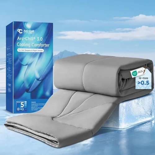 Miniatura 14 de Elegear - Edredón refrescante Queen que absorbe el calor corporal para mantenerse fresco, cobija refrigerante para personas que duermen con calor
