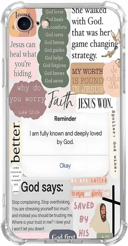 Funda para Celular con Versículos de la Biblia, Colocación de Citas Cristianas de Jesús, Diseño Collage, Funda Protectora Suave de TPU de Moda para
