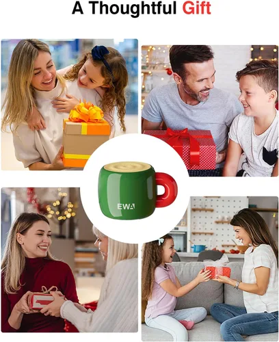 Miniatura 9 de EWA Altavoz Bluetooth, mini altavoz Bluetooth portátil con diseño creativo en forma de taza, IP67 impermeable, sonido fuerte y claro, regalo ideal