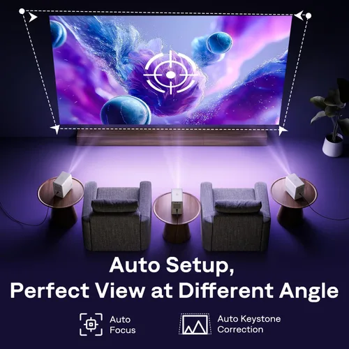 Miniatura 13 de Aurzen Roku - Proyector inteligente para TV con Wifi y Bluetooth, D1R Cube Roku Streaming Experience integrado, motor óptico sellado, 1080P FHD