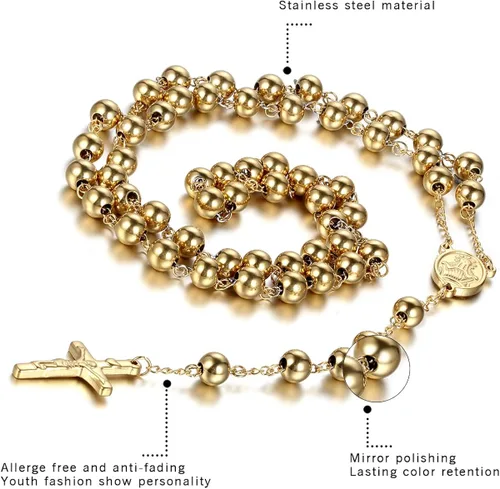 Miniatura 2 de OIDEA - Collar de acero inoxidable para hombre y mujer, 0.315in, con bolsa de regalo