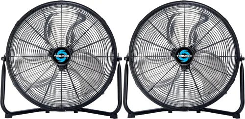 Miniatura 14 de Tornado Ventilador de piso de alta velocidad de 12 pulgadas, ventilador de piso industrial potente de 3 velocidades, ventilador de metal