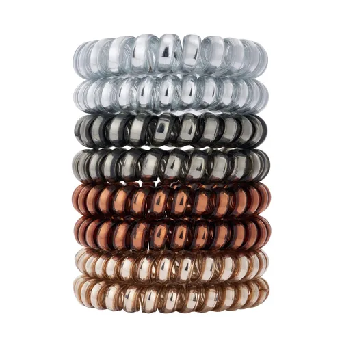 Miniatura 7 de Lazos para el cabello en espiral para soportes gruesos para cola de caballo (paño marino, 12 piezas) – sin arrugas para todo tipo de cabello Tela