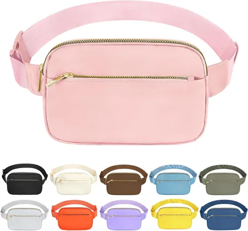 Miniatura 35 de Bolsa de Cintura Frenou Riñonera de Moda para Mujeres y Hombres, Riñonera con Correa Ajustable para Regalo, Riñonera para Viaje, Correr, Senderismo