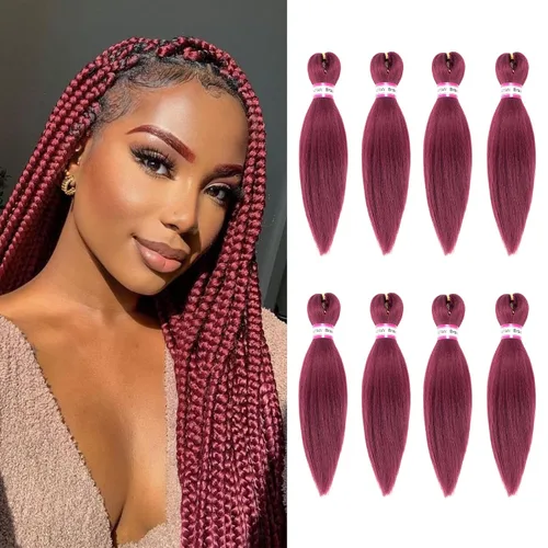Miniatura 84 de Extensiones de cabello para trenzar preestiradas, color negro, 12 pulgadas, 8 paquetes de cabello natural para trenzar, fácil trenza, ajuste de agua