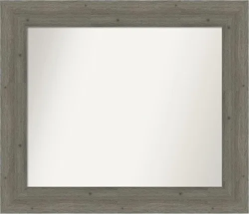 Miniatura 41 de Amanti Art Espejo de baño gris para sobre el fregadero, 27 x 27 pulgadas, espejo de tocador cuadrado gris, marco de madera rústica de campo medio