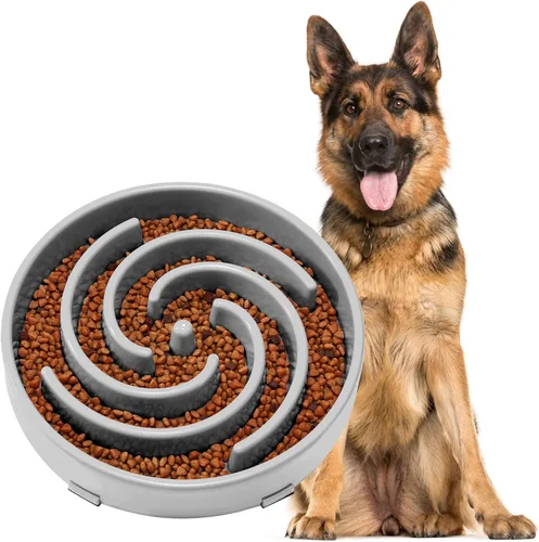 Miniatura 9 de JASGOOD Tazón de alimentación lenta para perros de tamaño grande y mediano, tazón antitragadera para mascotas, tazones de alimentación más lenta