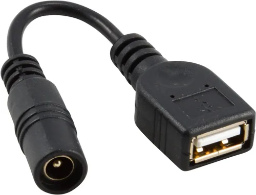 JacobsParts Conector de barril a USB tipo A conector hembra Adaptador 5V Cable de alimentación 0.217 in/0.083 in