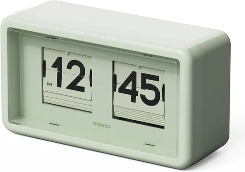 Miniatura 9 de mooas Newtro Reloj de Escritorio Abatible, Diseño Retro Reloj Abatible Automático, Volteo Vintage Automático, Funciona con Batería, AM/PM