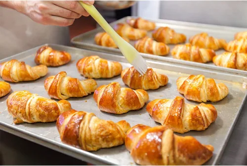Miniatura 4 de Tiger Chef Bandeja de aluminio de tamaño medio de 1/2 de 18 x 13 pulgadas, moldes para pasteles para pastelería comercial aprobados por la NSF