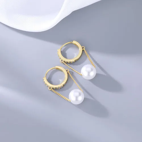 Miniatura 5 de Reffeer Aretes colgantes de plata de ley 925 maciza para mujeres y adolescentes