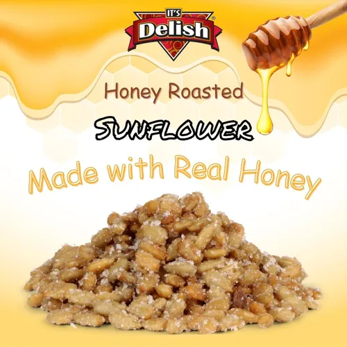 Miniatura 2 de It's Delish, semillas de girasol tostadas con miel, bolsa a granel de 2 libras, semillas de girasol gourmet con revestimiento de azúcar y miel