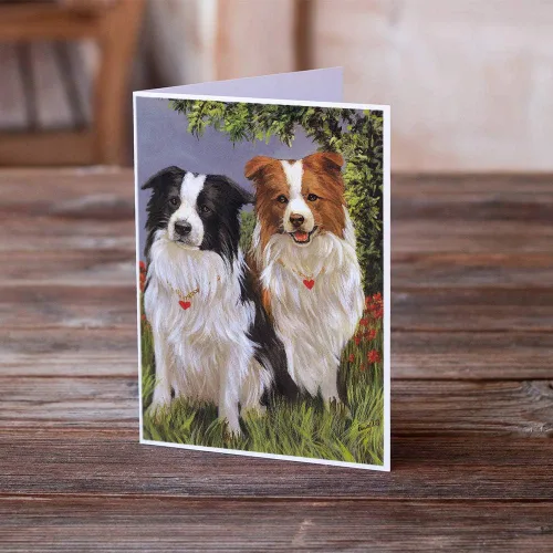 Miniatura 2 de Caroline's Treasures PPP3013GCA7P - Tarjetas de felicitación y sobres para mascotas de Basset Hound Teacher, paquete de 8 tarjetas en blanco