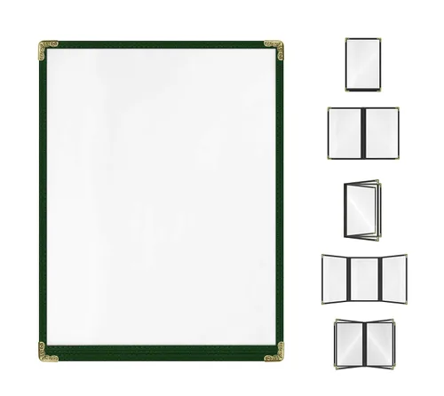 Miniatura 72 de Goodsmart - Fundas para menú de restaurante, paquete de 25 unidades, color negro, 2 vistas, soportes para menú de carga superior, cubiertas