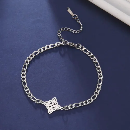 Miniatura 34 de Pulsera de nudo de bruja, nudo celta, símbolo de Wicca pagana, nudo mágico, pulsera de joyería de brujería, pulsera de acero inoxidable ajustable
