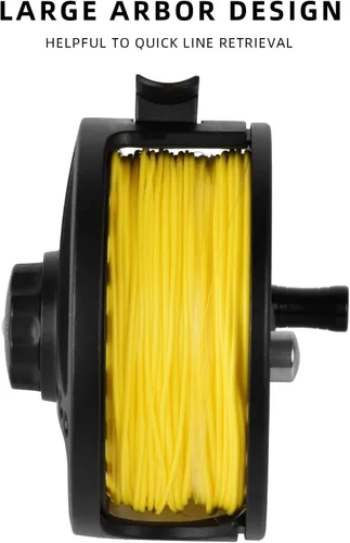 Miniatura 5 de SF SF-001 Carrete de pesca con mosca de arbor grande con cuerpo de aleación de aluminio 3/4wt 5/6wt 7/8wt Carrete de pesca con mosca precargado MB