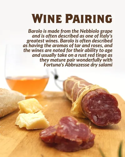 Miniatura 5 de Fortuna's Parmigiano Salami - Sin nitratos y gluten, cerdo totalmente natural, curado en seco, fabricado en Estados Unidos con queso parmigiano