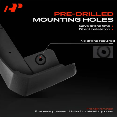 Miniatura 6 de A-Premium Juego de 4 solapas de barro para salpicaduras, guardabarros con accesorios compatibles con Ford Mustang Mach-E Mach E 2021-2022