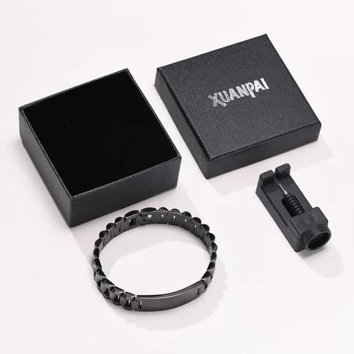 Miniatura 7 de Fathers Day Bracelet for Dad,To My Dad Bracelet,Masculine Watch Band Stainless Steel Link Bracelet Dad Birthday Bracelet for Men From Daughter Son