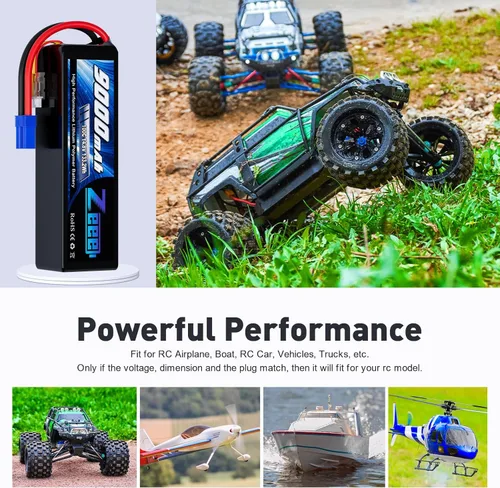 Miniatura 5 de Zeee 4S Lipo Batería 9000mAh 14.8V 100C RC Lipos EC5 conector con placas de metal compatible con Xmaxx RC Car RC Truck RC Tank RC Modelos RC