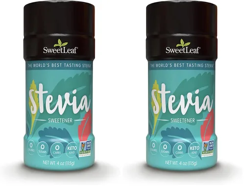 Miniatura 10 de SweetLeaf Tarro agitador de polvo de stevia, edulcorante cero calorías con extracto de hoja de stevia, sin aditivos edulcorantes artificiales, sin