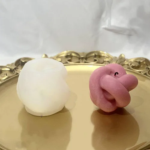 Miniatura 9 de Moldes de vela de hilo de silicona 3D para hacer velas, bricolaje, suéter, tipo piedra, molde de silicona, para hornear, hacer resina de cera